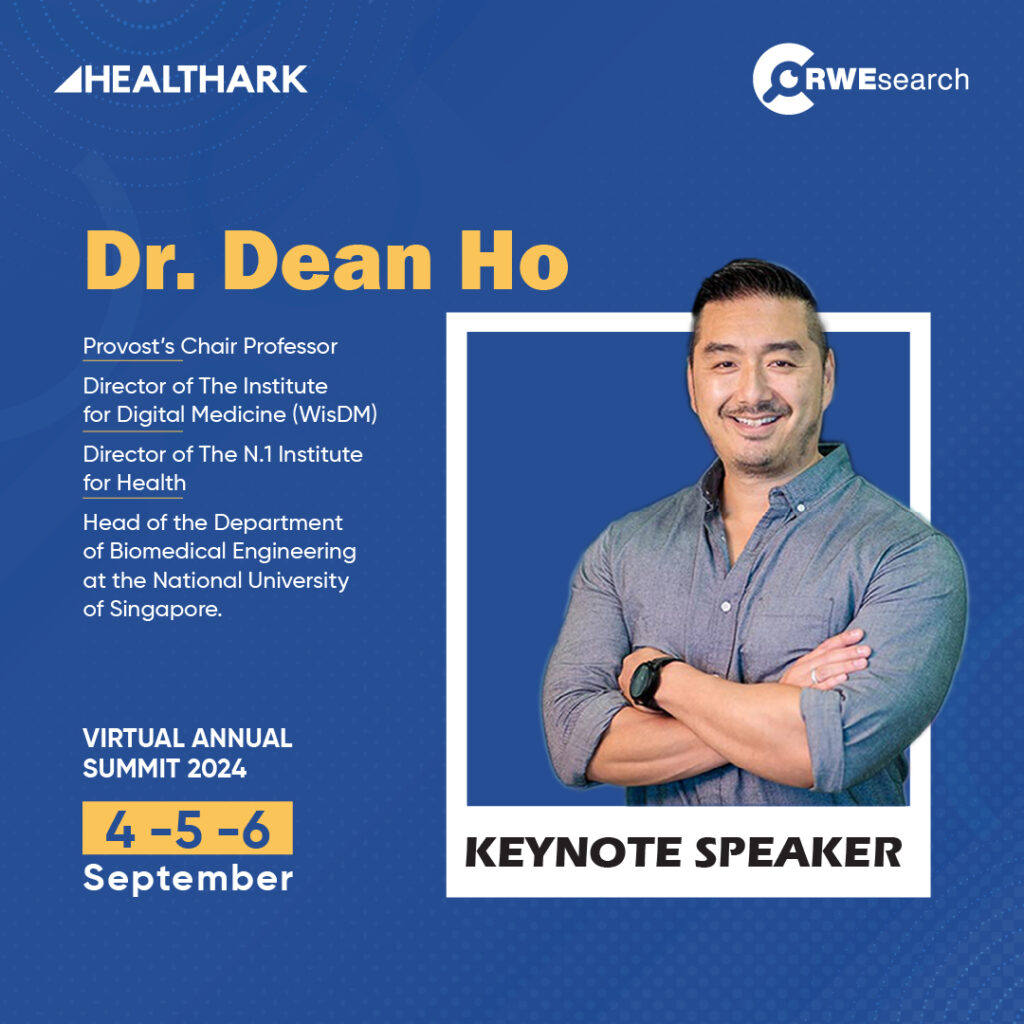 Keynote speaker at RWEsearch Summit: Dr. Dean Ho, Director of The N.1 Institute for Health